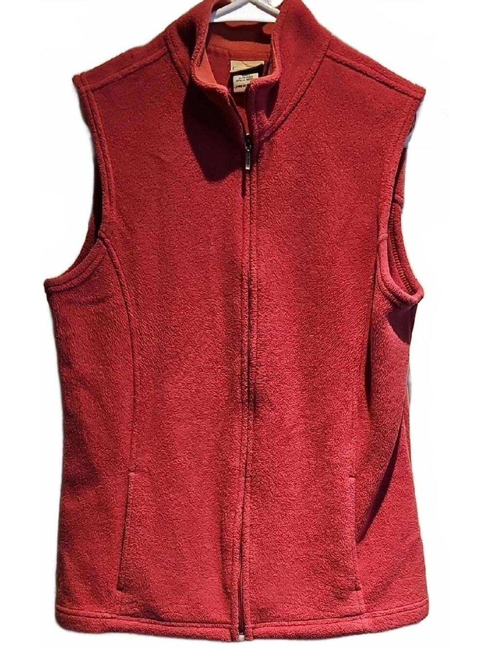 L.L. Bean Pink Fleece Vest Size S